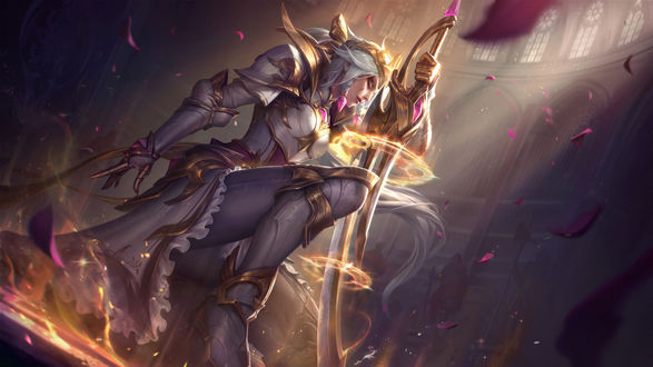 Обои на рабочий стол Queen Diana / Королева Диана из игры League of Legends / Лига Легенд, by san hua