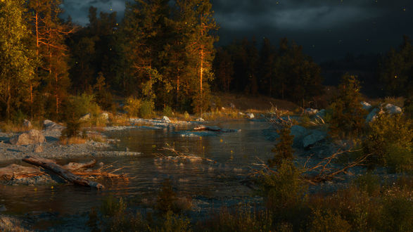 Обои на рабочий стол Valley River / Долина реки, by Calder Moore