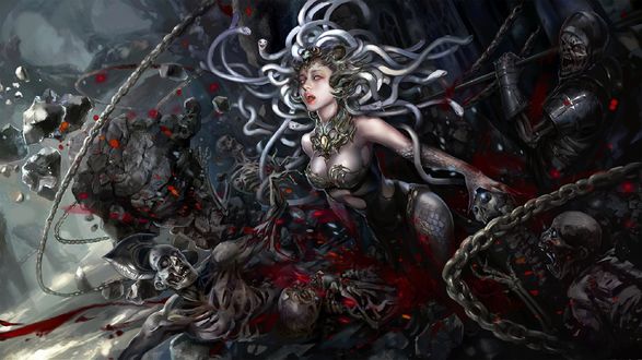 Обои на рабочий стол Демон Banshee / Банши-предвестница смерти, by amber ye