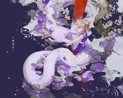 Обои на рабочий стол Сувако Мория / Suwako Moriya из игры Проект Восток / Touhou Project