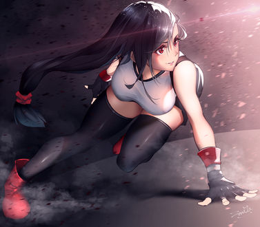 Обои на рабочий стол Tifa Lockhart / Тифа Локхарт из игры Final Fantasy, by smile