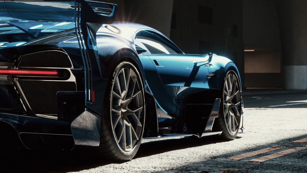 Обои для рабочего стола Синий спортивный Bugatti Vision GT, by Dmitriy Ten