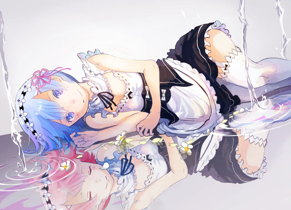 Обои для рабочего стола Rem / Рем и Ram / Рам из аниме Re:Zero kara Hajimeru Isekai Seikatsu / Re:Zero. Жизнь с нуля в альтернативном мире