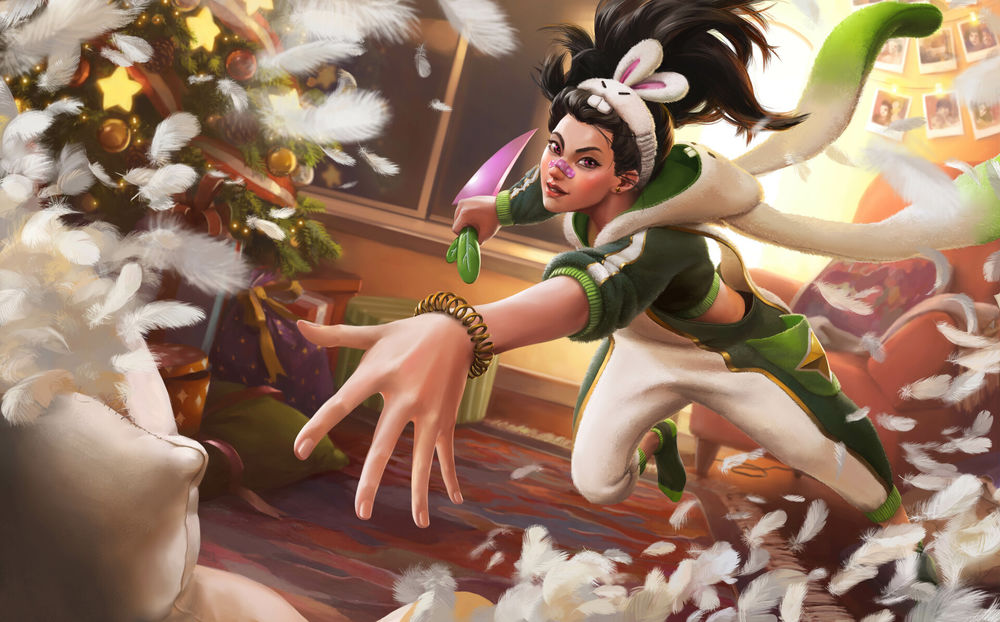 Обои для рабочего стола Akali / Акали из игры League of Legends / Лига Легенд, by KK Zhang