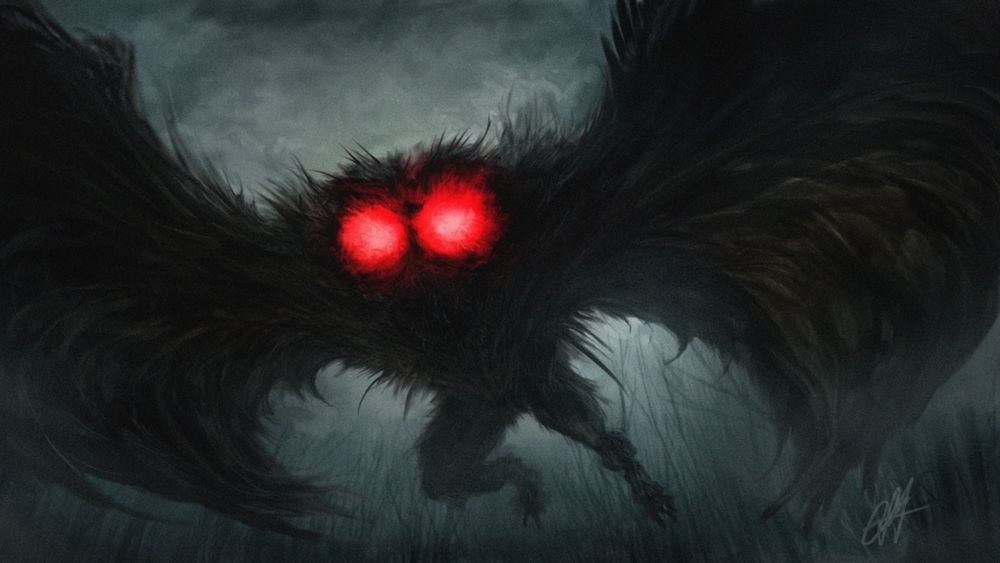 Обои для рабочего стола Mothman / Мофман / Человек-мотылек