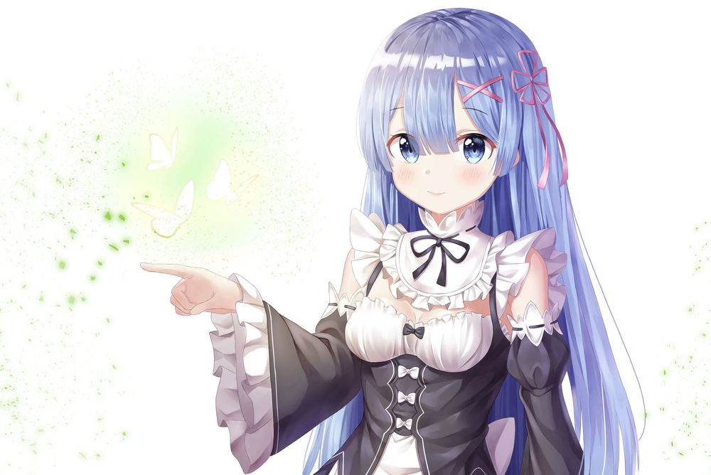 Обои для рабочего стола Rem / Рем из аниме Re:Zero kara Hajimeru Isekai Seikatsu / Re:Zero. Жизнь с нуля в альтернативном мире