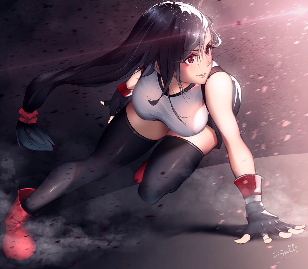Обои для рабочего стола Tifa Lockhart / Тифа Локхарт из игры Final Fantasy, by smile