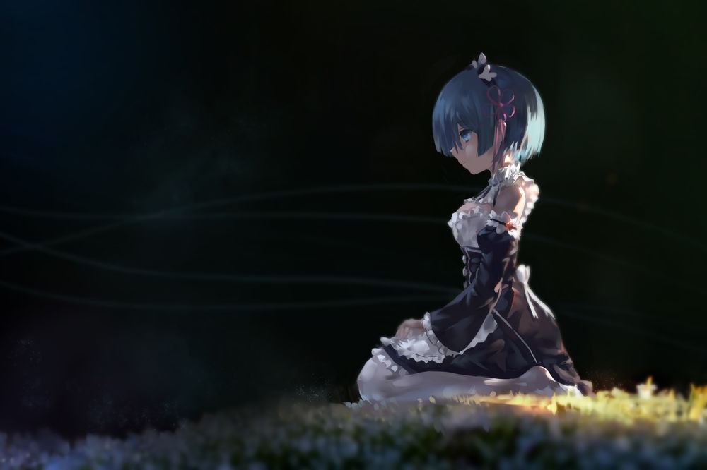 Обои для рабочего стола Rem / Рем из аниме Re:Zero kara Hajimeru Isekai Seikatsu / Re:Zero. Жизнь с нуля в альтернативном мире