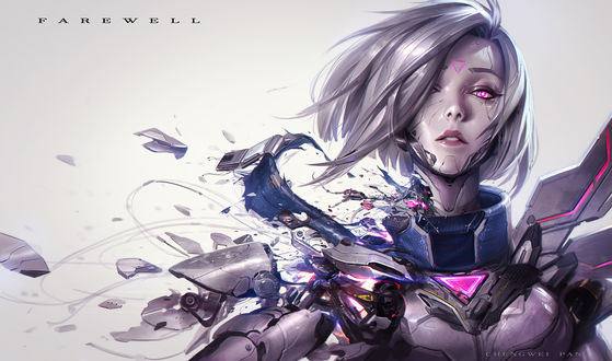 Обои на рабочий стол Fiora / Фиора из игры Лига Легенд / League of Legends, работа Farewell / Прощание, by Chengwei Pan