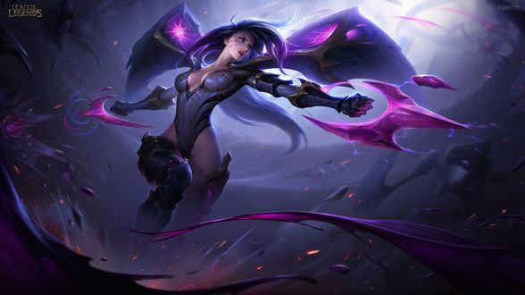 Обои на рабочий стол KaiSa / КайСа из игры League of Legends / Лига Легенд, by Foritis wang