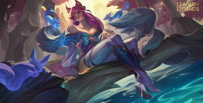 Обои на рабочий стол Ahri / Ари из игры League of Legends / Лига Легенд