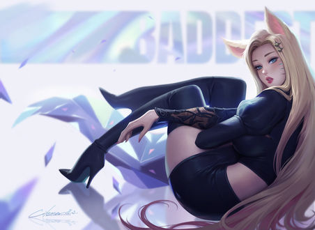 Обои на рабочий стол Ahri / Ари из игры League of Legends / Лига Легенд, by Citemer Liu