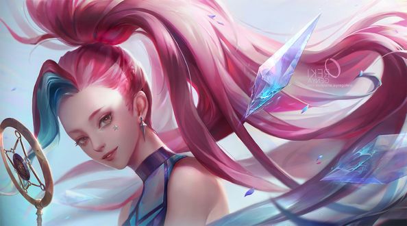 Обои на рабочий стол Seraphine / Серафина из игры League of Legends / Лига Легенд, by Oreki Genya