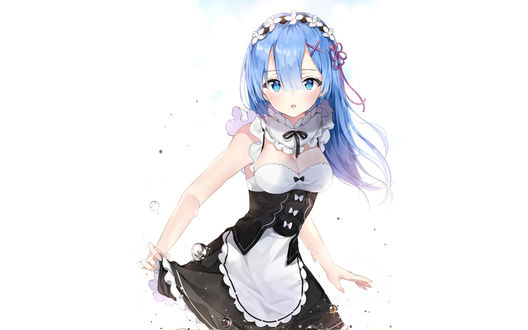 Обои на рабочий стол Rem / Рем из аниме Re:Zero kara Hajimeru Isekai Seikatsu / Re:Zero. Жизнь с нуля в альтернативном мире