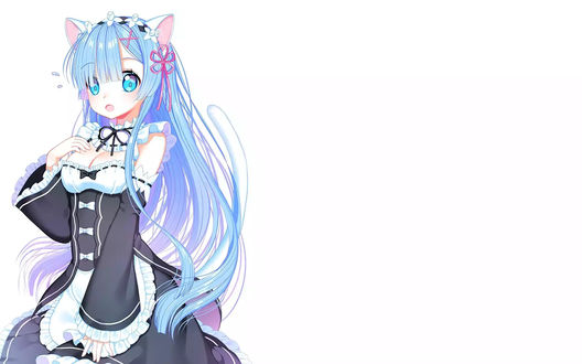 Обои на рабочий стол Rem / Рем из аниме Re:Zero kara Hajimeru Isekai Seikatsu / Re:Zero. Жизнь с нуля в альтернативном мире