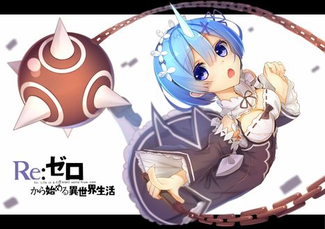 Обои на рабочий стол Rem / Рем из аниме Re:Zero kara Hajimeru Isekai Seikatsu / Re:Zero. Жизнь с нуля в альтернативном мире