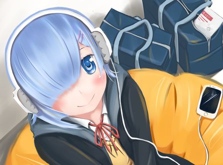 Обои на рабочий стол Rem / Рем из аниме Re:Zero kara Hajimeru Isekai Seikatsu / Re:Zero. Жизнь с нуля в альтернативном мире