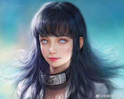 Обои на рабочий стол Hinata Hyuga / Хината Хьюга из аниме Наруто / Naruto, by JiaYuan Song
