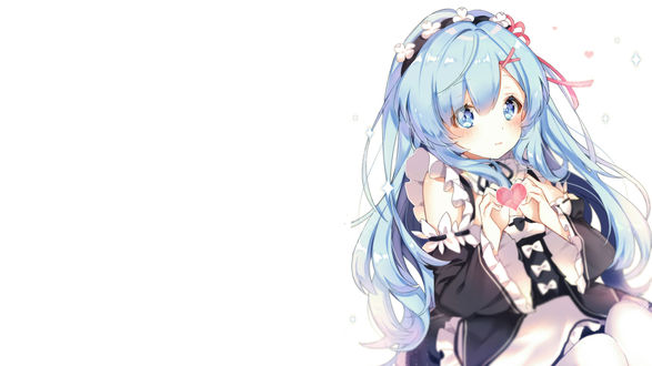 Обои на рабочий стол Rem / Рем из аниме Re:Zero kara Hajimeru Isekai Seikatsu / Re:Zero. Жизнь с нуля в альтернативном мире
