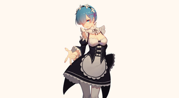 Обои на рабочий стол Rem / Рем из аниме Re:Zero kara Hajimeru Isekai Seikatsu / Re:Zero. Жизнь с нуля в альтернативном мире