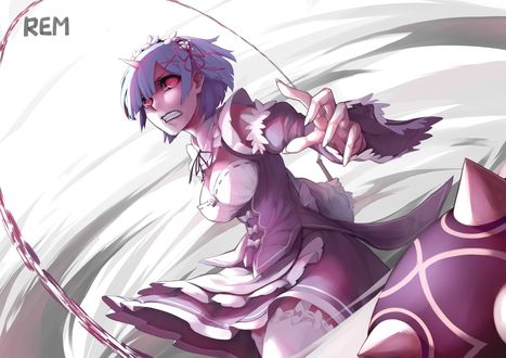 Обои на рабочий стол Rem / Рем из аниме Re:Zero kara Hajimeru Isekai Seikatsu / Re:Zero. Жизнь с нуля в альтернативном мире