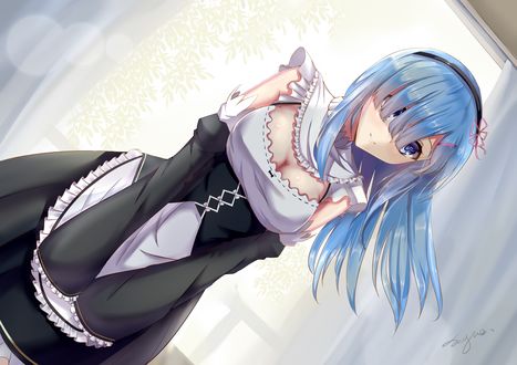 Обои на рабочий стол Rem / Рем из аниме Re:Zero kara Hajimeru Isekai Seikatsu / Re:Zero. Жизнь с нуля в альтернативном мире