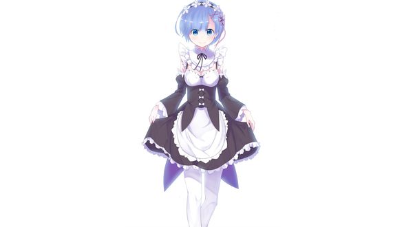 Обои на рабочий стол Rem / Рем из аниме Re:Zero kara Hajimeru Isekai Seikatsu / Re:Zero. Жизнь с нуля в альтернативном мире