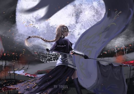 Обои на рабочий стол Janne dArk / Жанна дАрк персонаж из аниме Fate :Grand Order / Судьба :Великая Компания, by YDIYA