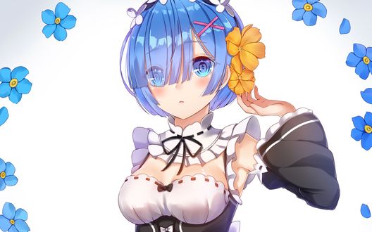 Обои на рабочий стол Rem / Рем из аниме Re:Zero kara Hajimeru Isekai Seikatsu / Re:Zero. Жизнь с нуля в альтернативном мире