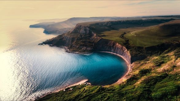 Обои на рабочий стол Chapmans Pool, Isle Of Purbeck Heritage Coast, Dorset / бассейн Чепмена, берег наследия острова Пурбек, Дорсет