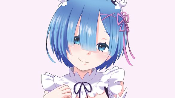 Обои на рабочий стол Rem / Рем из аниме Re:Zero kara Hajimeru Isekai Seikatsu / Re:Zero. Жизнь с нуля в альтернативном мире