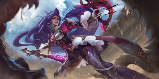 Обои на рабочий стол Katrina / Катрина из игры League of Legends / Лига Легенд, by roz X