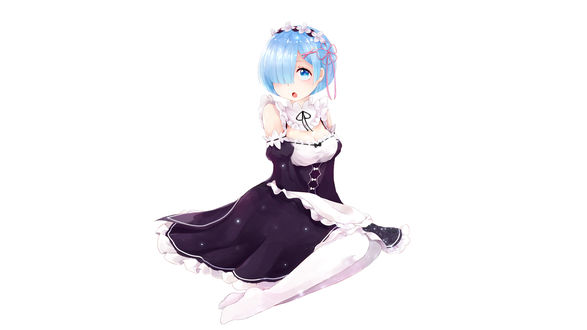 Обои на рабочий стол Rem / Рем из аниме Re:Zero kara Hajimeru Isekai Seikatsu / Re:Zero. Жизнь с нуля в альтернативном мире
