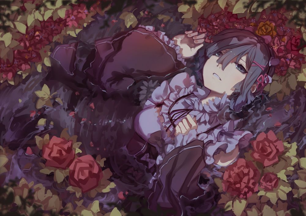 Обои для рабочего стола Rem / Рем из аниме Re:Zero kara Hajimeru Isekai Seikatsu / Re:Zero. Жизнь с нуля в альтернативном мире