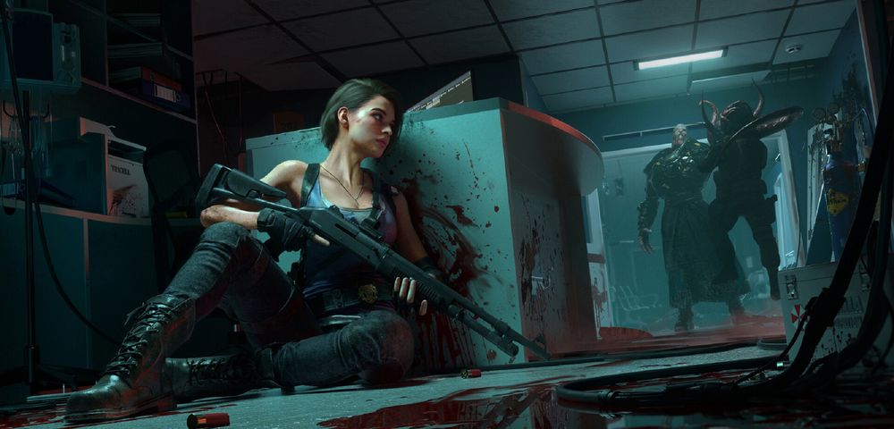 Обои для рабочего стола Jill Valentine / Джилл Валентайн из игры Resident Evil / Обитель зла, by Lai Yufeng