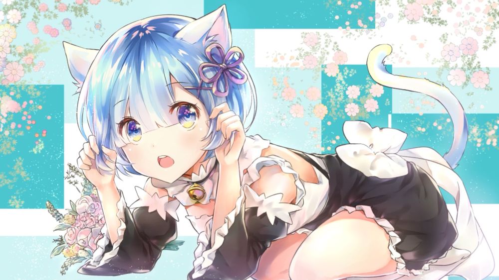 Обои для рабочего стола Rem / Рем из аниме Re:Zero kara Hajimeru Isekai Seikatsu / Re:Zero. Жизнь с нуля в альтернативном мире