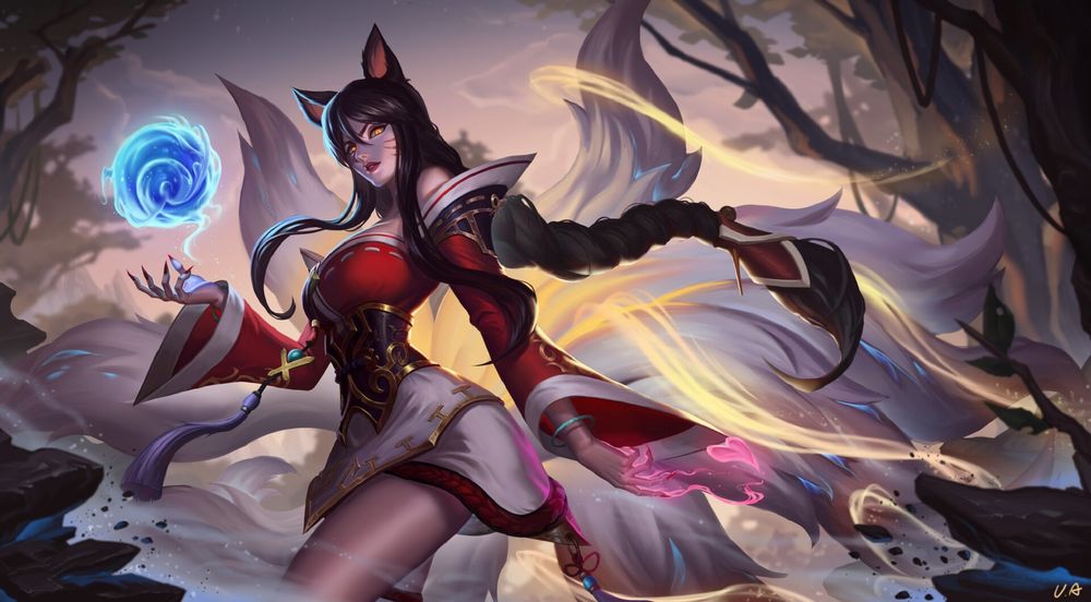 Обои для рабочего стола Ahri / Ари из игры League of Legends / Лига Легенд, by Unstable Anomaly