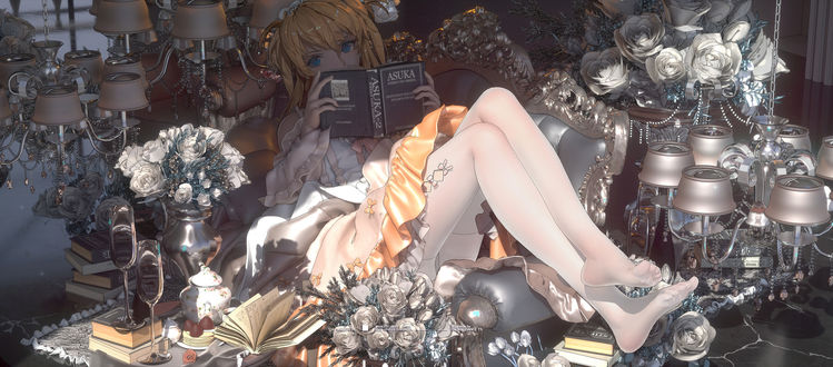 Обои на рабочий стол Soryu Asuka Langley, персонаж из аниме Neon Genesis Evangelion, by T5
