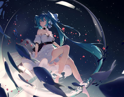 Обои на рабочий стол Vocaloid Hatsune Miku / Вокалоид Хатсунэ Мику