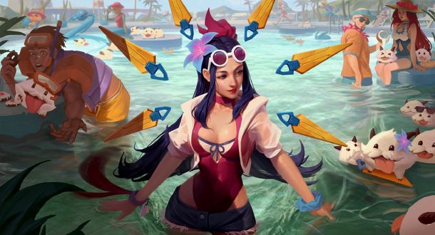 Обои на рабочий стол Irelia / Ирелия из игры League of Legends / Лига Легенд, by lejia chan