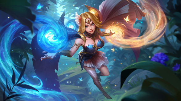Обои на рабочий стол Lux / Люкс из игры League of Legends / Лига Легенд, by 黑 咔