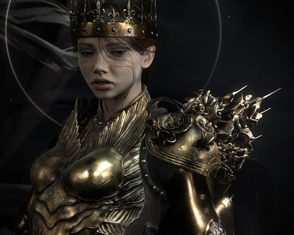 Обои на рабочий стол Joan of Arc / Жанна дАрк, by Andrea Savchenko