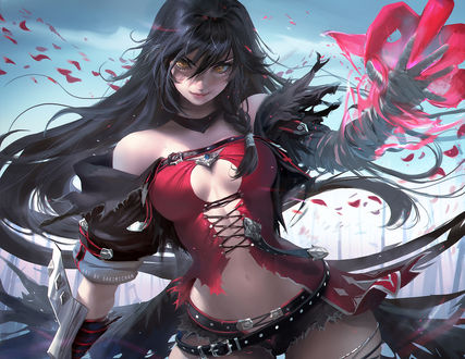 Обои на рабочий стол Velvet Crowe персонаж из японских ролевых игр Tales of Berseria и Tales of Zestiria, art by Sakimichan