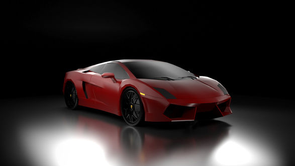 Обои на рабочий стол 3D модель Lamborghini Gallardo / Ламборджини Галардо, by Pedro Barragаn / Педро Барраган