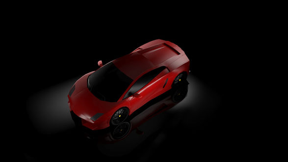 Обои на рабочий стол 3D модель Lamborghini Gallardo / Ламборджини Галардо, by Pedro Barragаn / Педро Барраган