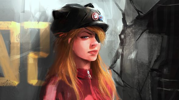 Обои на рабочий стол Сорью Аска Лэнгли / Asuka Langley Soryu из аниме Евангелион / Evangelion, by Diego Cunha