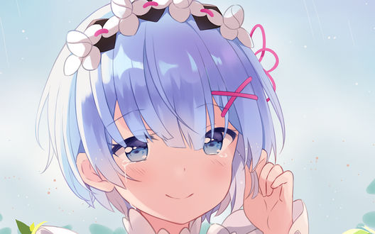 Обои на рабочий стол Rem / Рем из аниме Re:Zero kara Hajimeru Isekai Seikatsu / Re:Zero. Жизнь с нуля в альтернативном мире