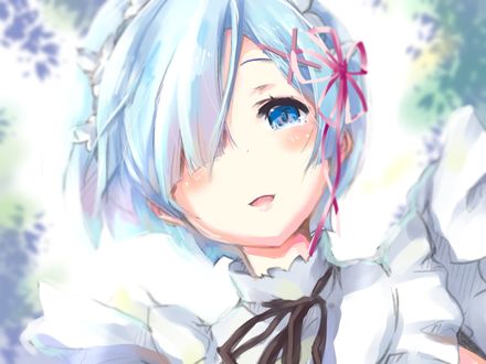 Обои на рабочий стол Rem / Рем из аниме Re:Zero kara Hajimeru Isekai Seikatsu / Re:Zero. Жизнь с нуля в альтернативном мире