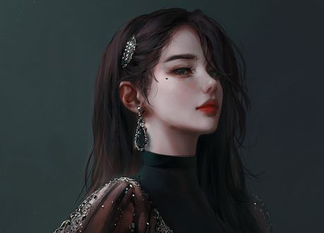 Обои на рабочий стол The Black Queen / черная королева, by N I X E U