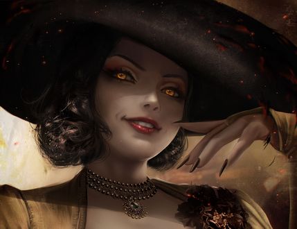 Обои на рабочий стол Alcina Dimitrescu / Альсина Димитреску персонаж из игры Resident Evil Village
